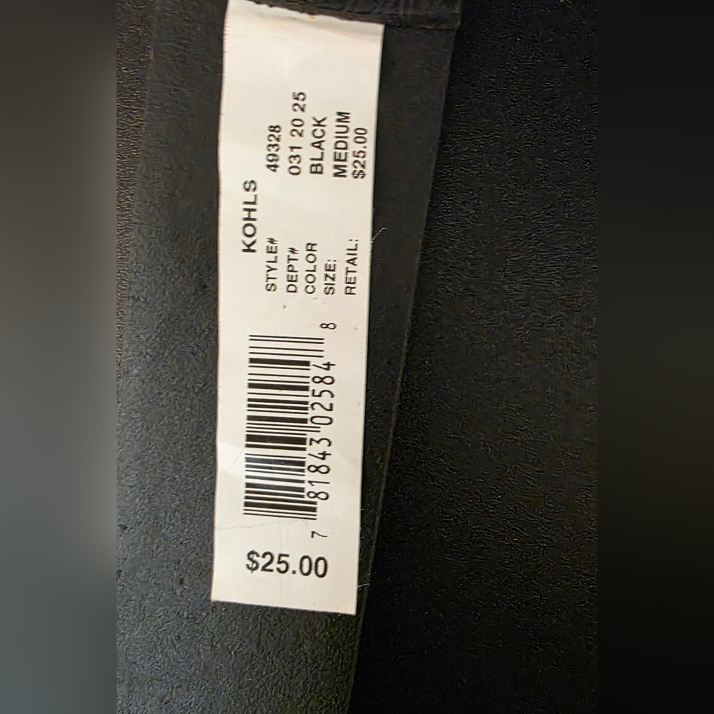 Kohl's Black Belt with Intricate Silver Buckle - Picture 6 of 6